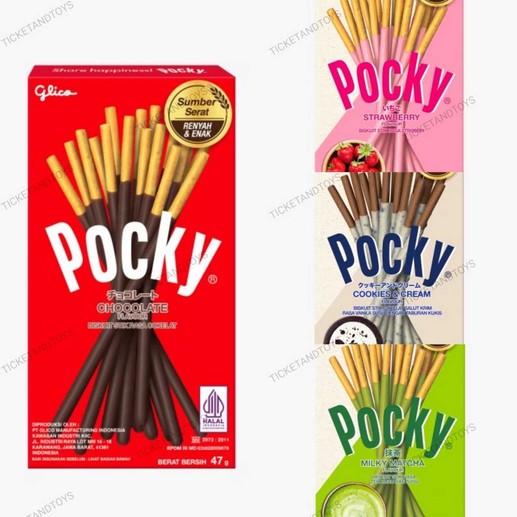 

TERMURAH‼️GLICO POCKY Cokelat Strawberry Matcha Cookies and Cream 33gr - 47gr Expired Jauh 2026