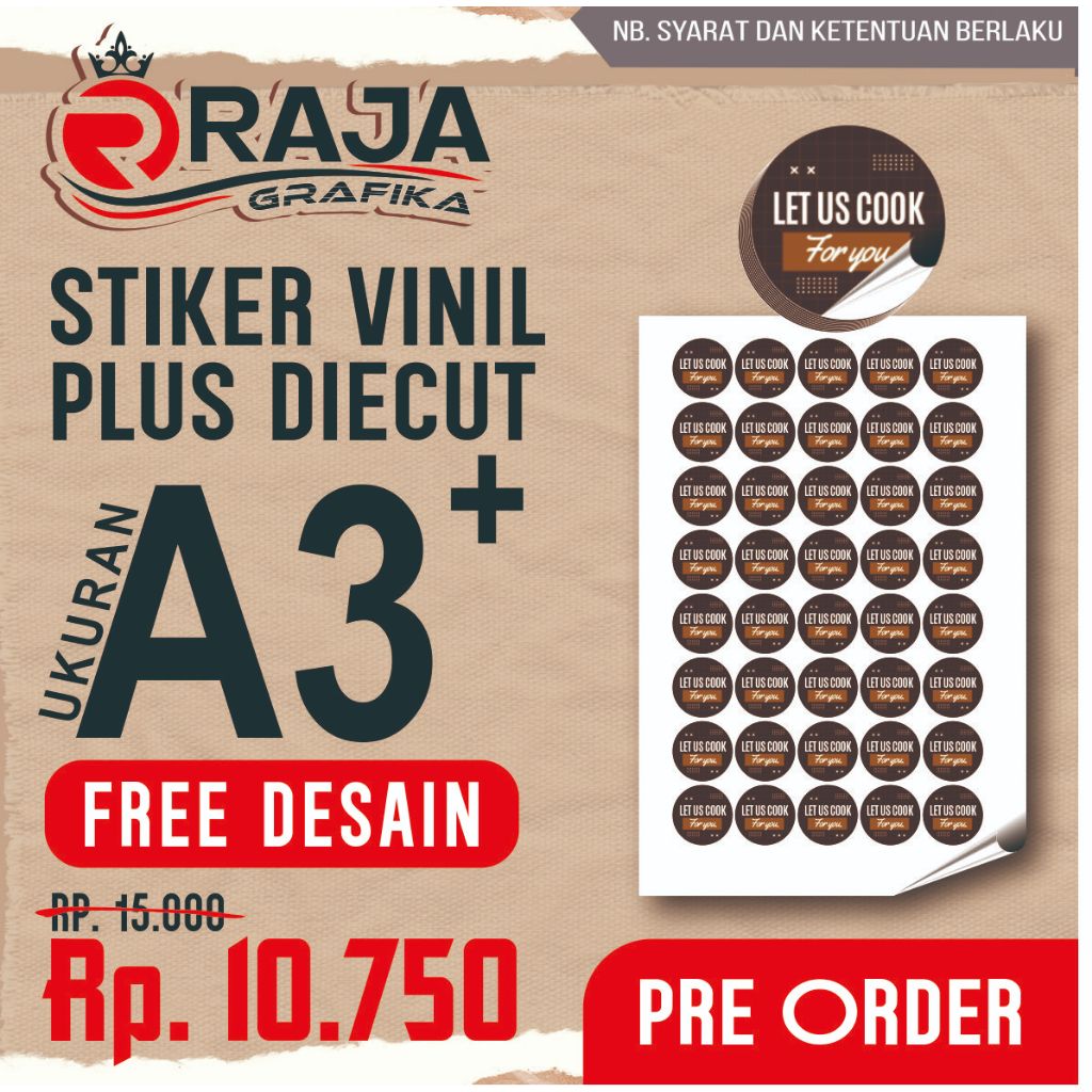

STICKER VINIL DIECUT PLUS FREE DESAIN - STICKER LABEL