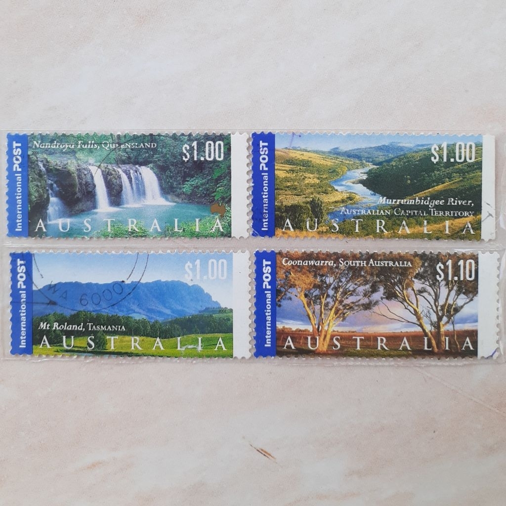 

(A) Perangko Australia International Post : Views of Australia Tahun 2002 set 4pcs
