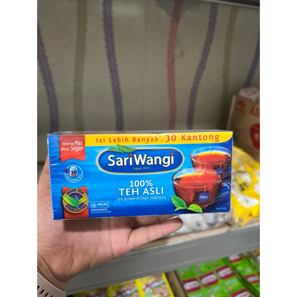 

TEH SARIWANGI SARI WANGI 100% TEH ASLI ISI 30 KANTONG