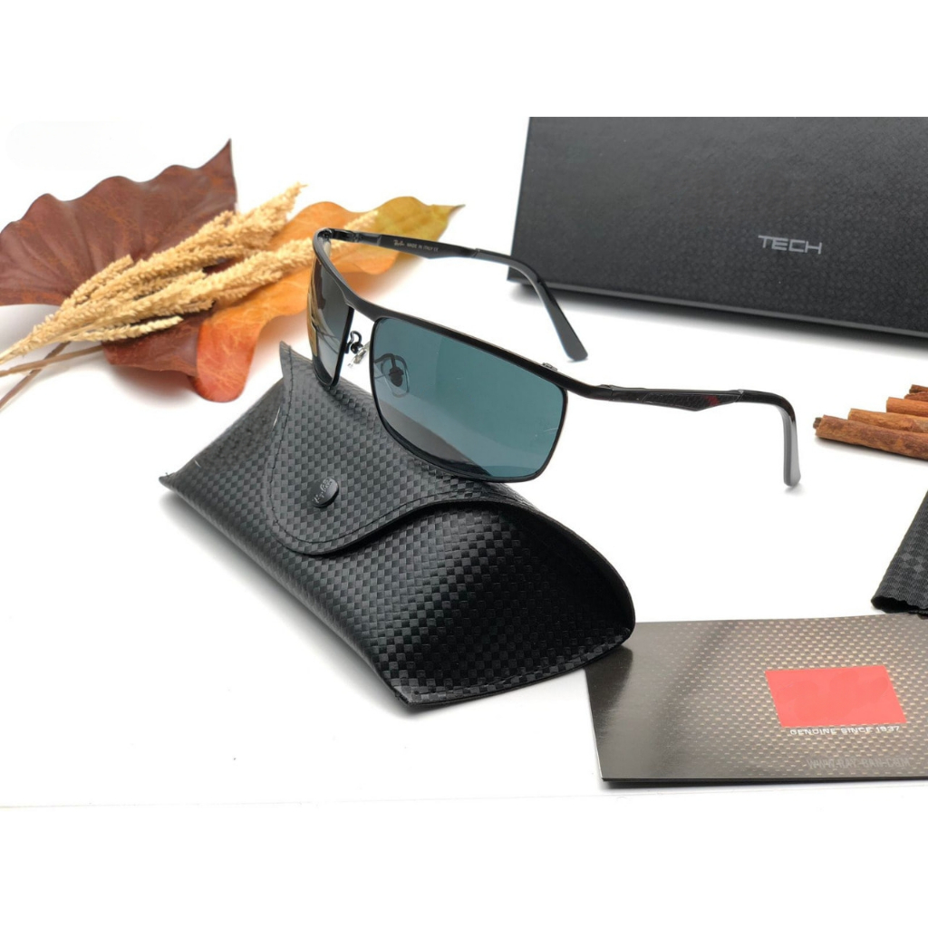 KACAMATA HITAM RB 3462 SPORT TERBARU LENSA KACA PHOTOCROMIC POLARIZED ANTISILAU ANTIRADIASI OUTDOOR 