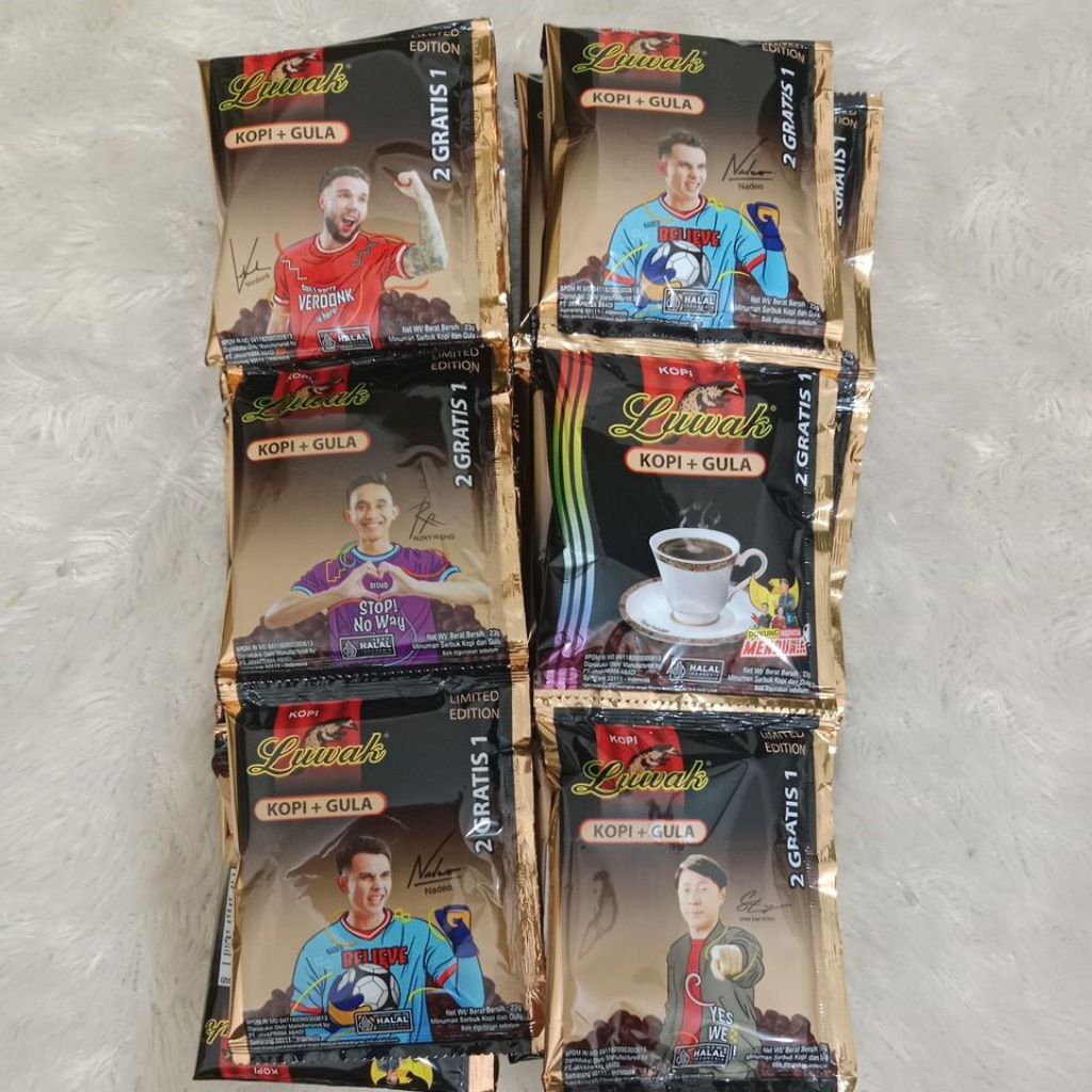 

kopi luwak hitam+gula 23gr ISI 15SACHET