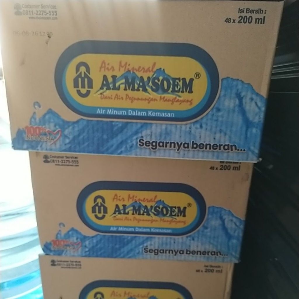 

AIR MINUM GELAS 200ML AL MASOEM AIR MINRAL ALMASOE GELAS 48X200ML 1DUS