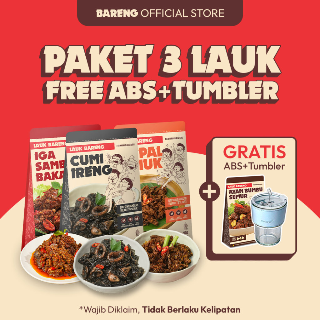 

G&C [GAJIAN SALE] Lahap Bareng - Paket Hemat Isi 3 Lauk / Makanan Instant Ready to Eat, Real Food,