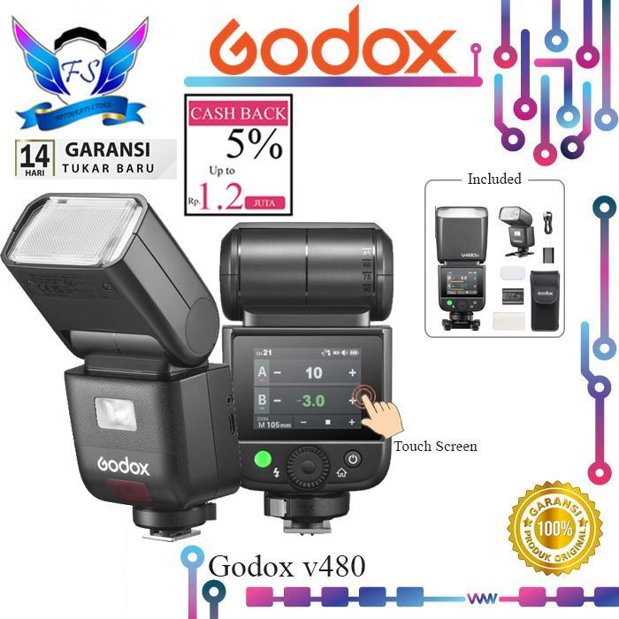 Godox V480 TTL On-Camera Flash Godox V480 Canon Nikon Fuji Sony Olympus
