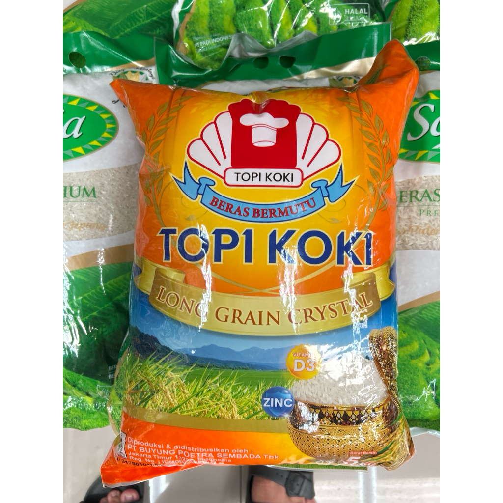 

Topi Koki long grain crystal beras 5kg
