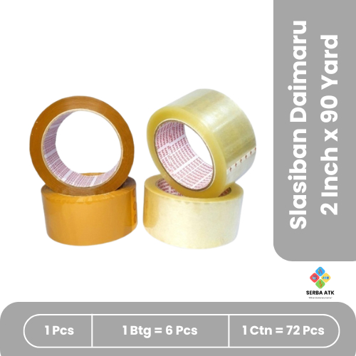 

[1 pcs] Lakban OPP Daimaru 48mmx90 Yard 2 Inch Bening/Coklat