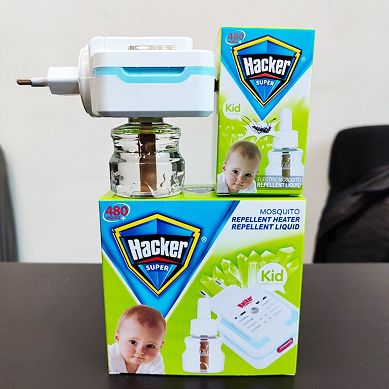 ( Alat&Refil )Hacker Nyamuk Bayi Obat Nyamuk Elektrik Liquid Set -Aman Untuk Bayi