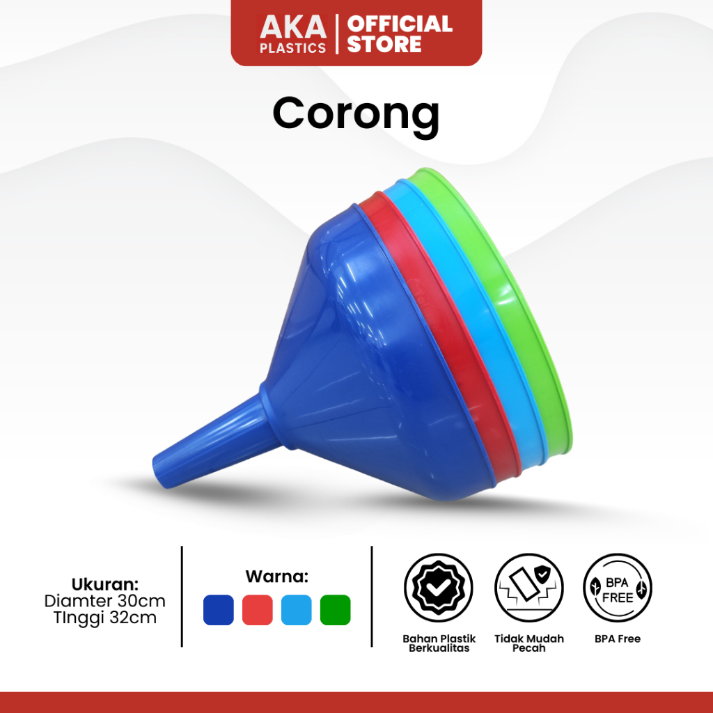 AKA Plastics Corong Besar/Corong Jumbo/Corong Air/Corong Minyak/Corong Bensin 30 cm