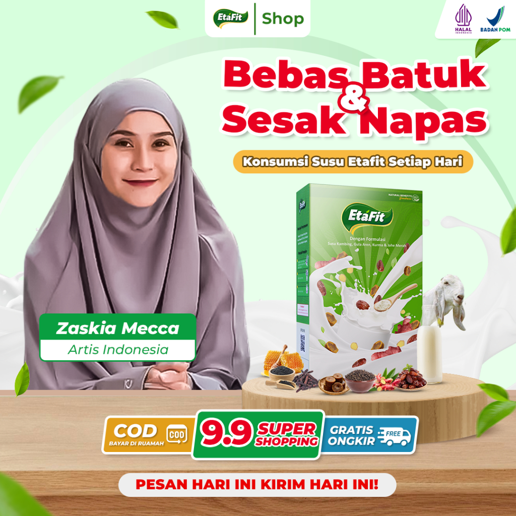 

ETAFIT Susu Kambing Etawa Bubuk Asli Murni 100% Original - Solusi Sesak Nafas Batuk Berdahak Asma