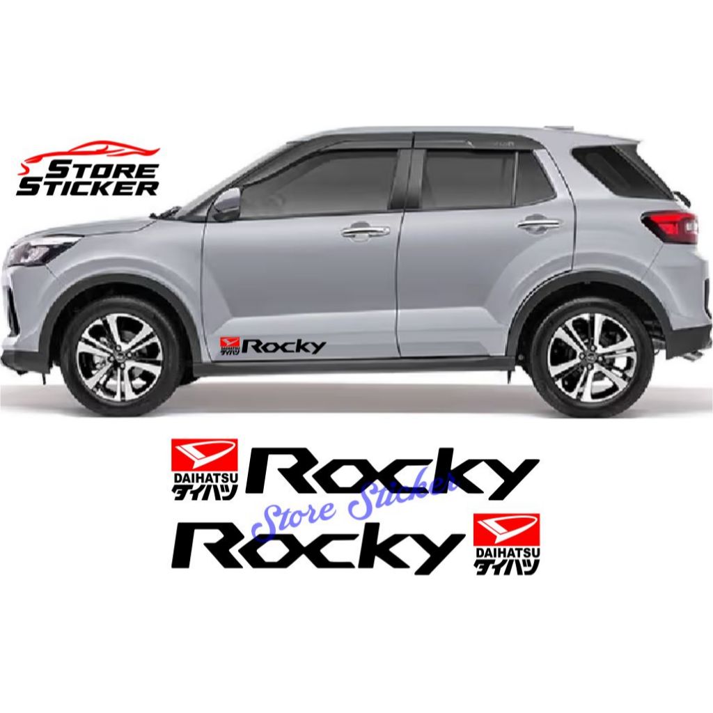 Stiker mobil daihatsu rocky stiker cutting mobil body samping keren