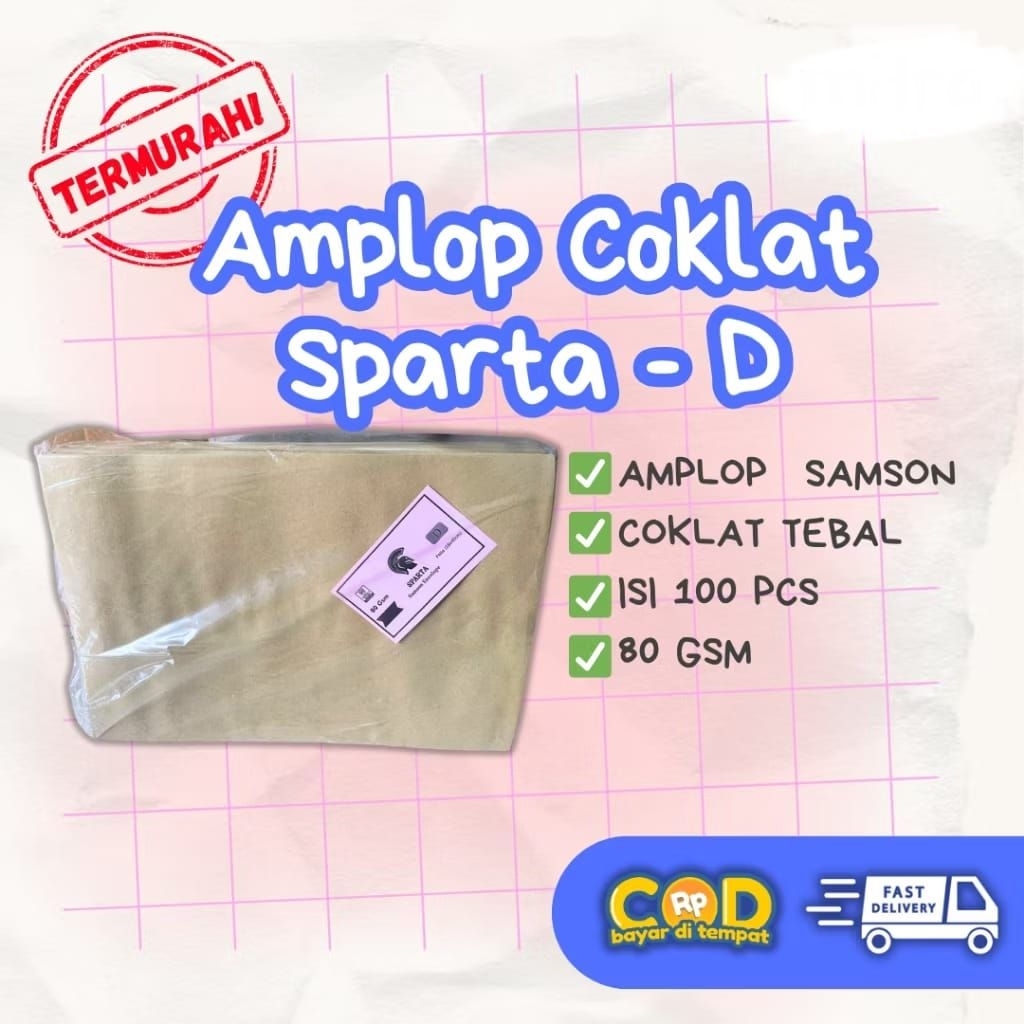 

Amplop Samson D UK FOLIO (24x35) SPARTA 1pack isi 100 Lbr