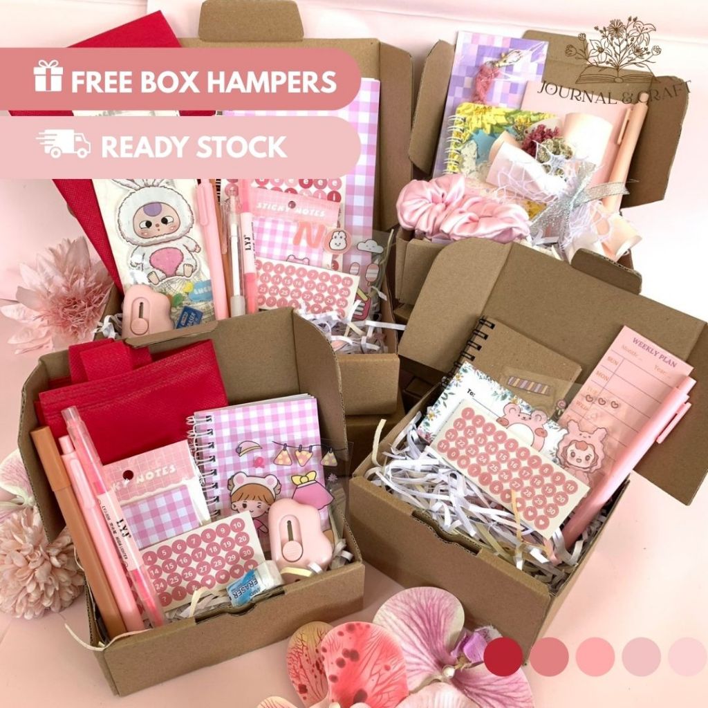 

hampers gift box pink stationery kado ulangtahun kado alat tulis hampers bunga kering kado cewek hadiah pacar hadiah sahabat