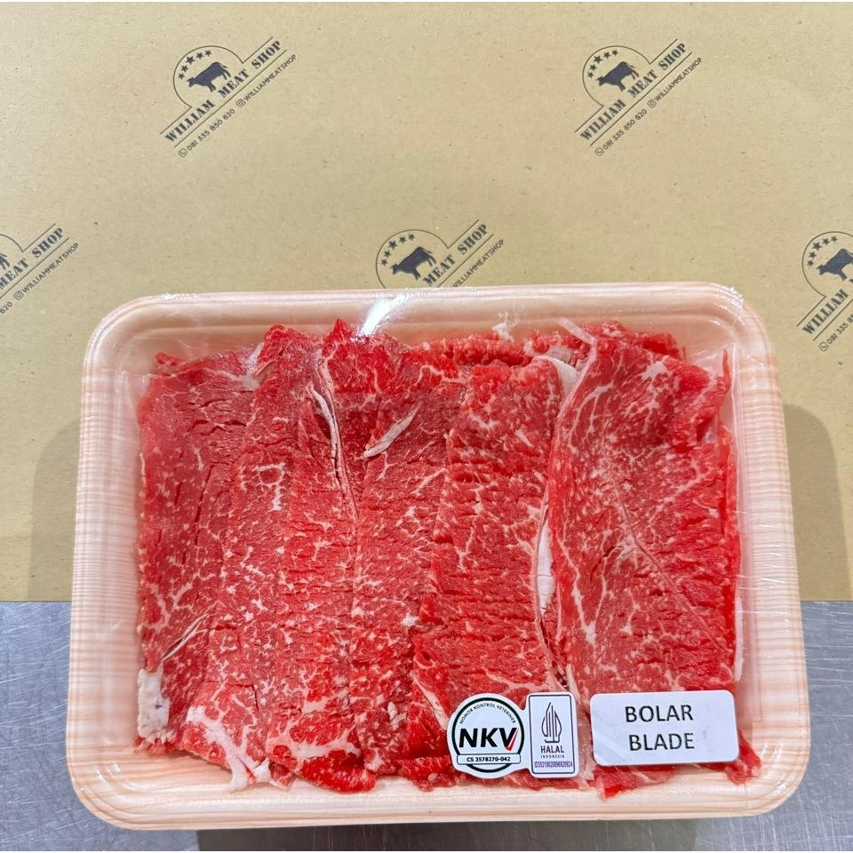 

Bolar Blade Wagyu MB6-7 Australia / Daging Slice Shabu Hotpot Tumis Wiliammeatshop