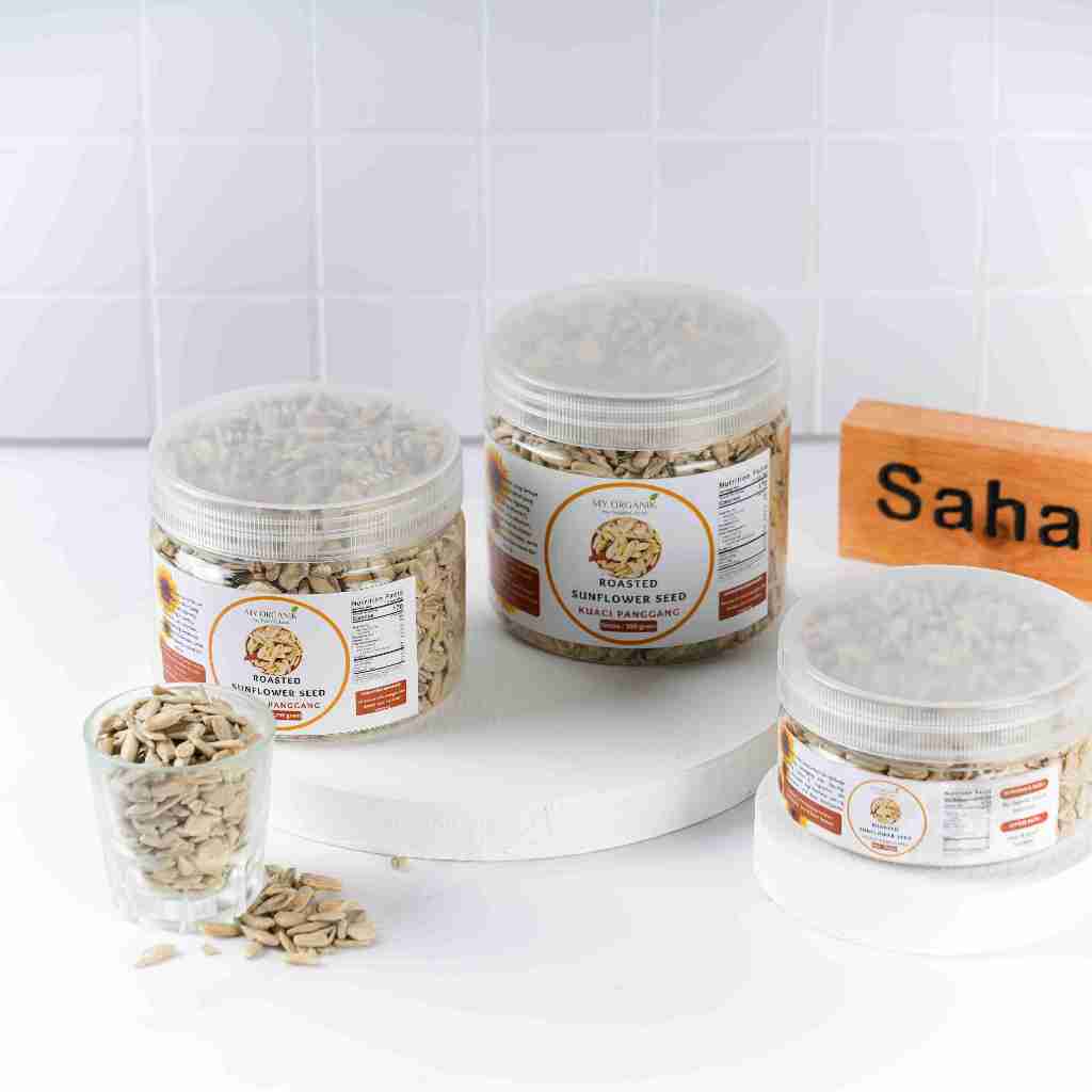 

My Organik Biji Bunga Matahari Kuaci panjang Kemasan Toples Cantik