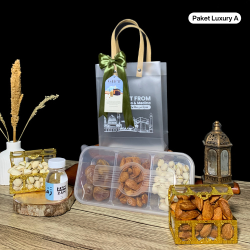 

Oleh-oleh Haji & Umroh Paket Luxury A Totebag/Hampers/Gift Haji dan Umroh