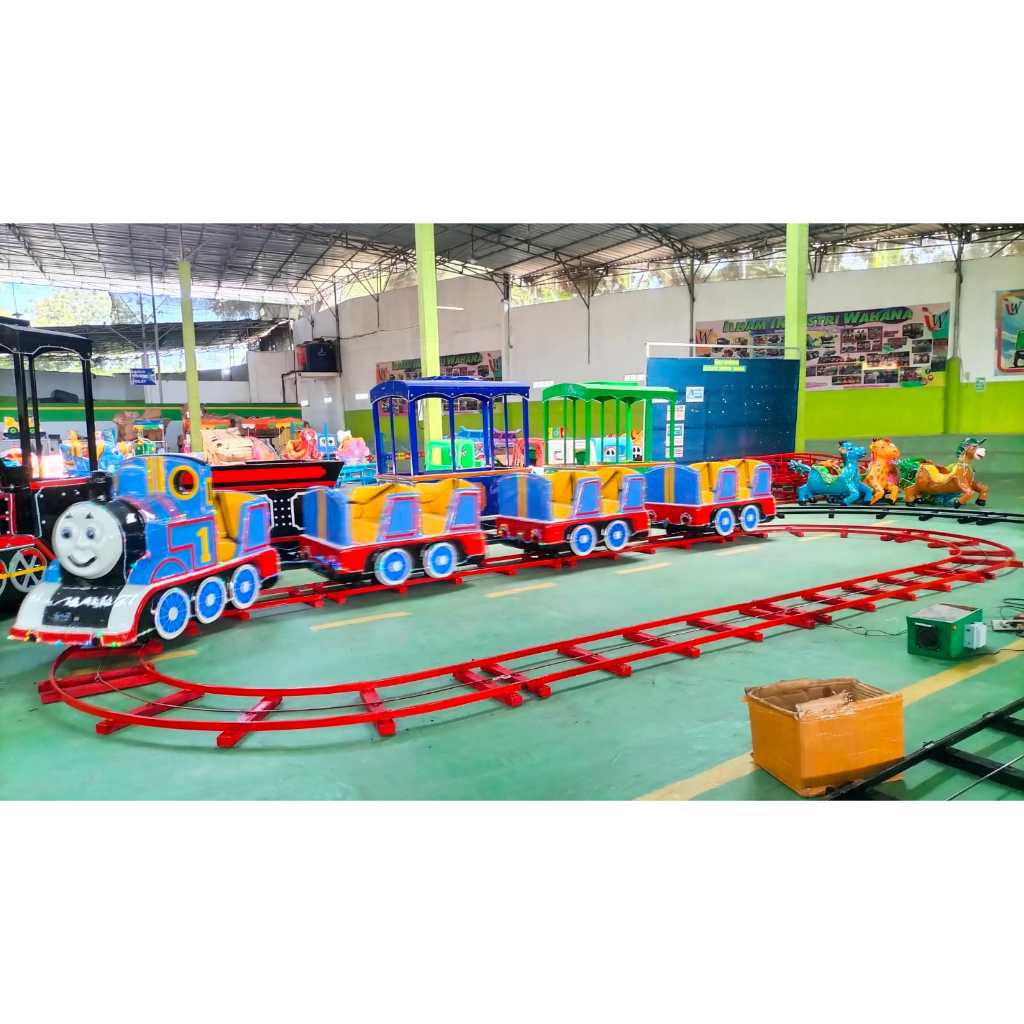 odong odong kereta lantai thomas kereta rel lantai wahana mainan pasar malam