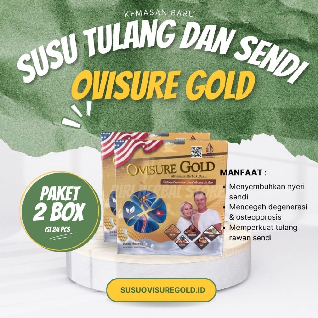

2BOX SUSU OVISURE GOLD ORIGINAL SUSU TULANG SENDI TERBAIK SUSU BPOM