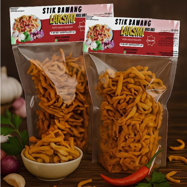 

Keripik Bawang / Stik Bawang berat 100 Gram / Stik Bawang Keripik Bawang Laksmi Oleh Oleh Khas Bali