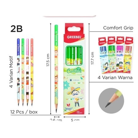 

PACK PENCIL 2B 7031 CULTURE GREEBEL - ISI 12PCS