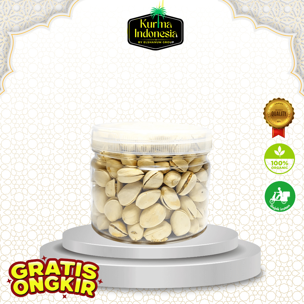 

Kacang Pustuk Pistachios Roasted Elshanum 250gr - Kacang Pistachio Original - Kurma Indonesia