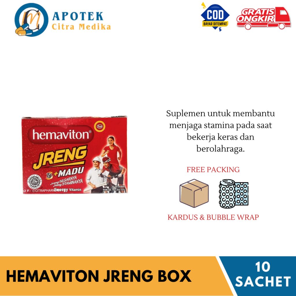 

Hemaviton JRENG - Suplemen Menjaga Stamina Tubuh