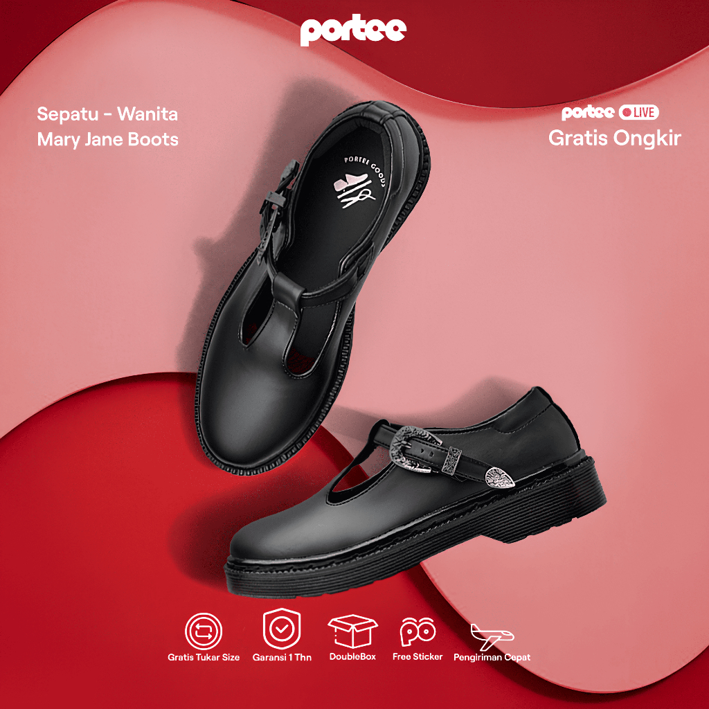 Sepatu Wanita Original Mary Jane Women Boots