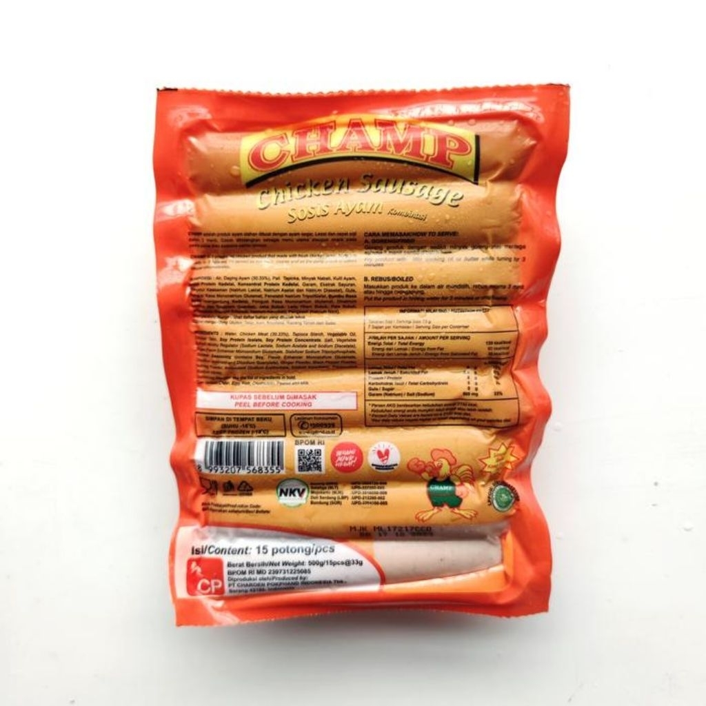 

sosis ayam champ 500 gram