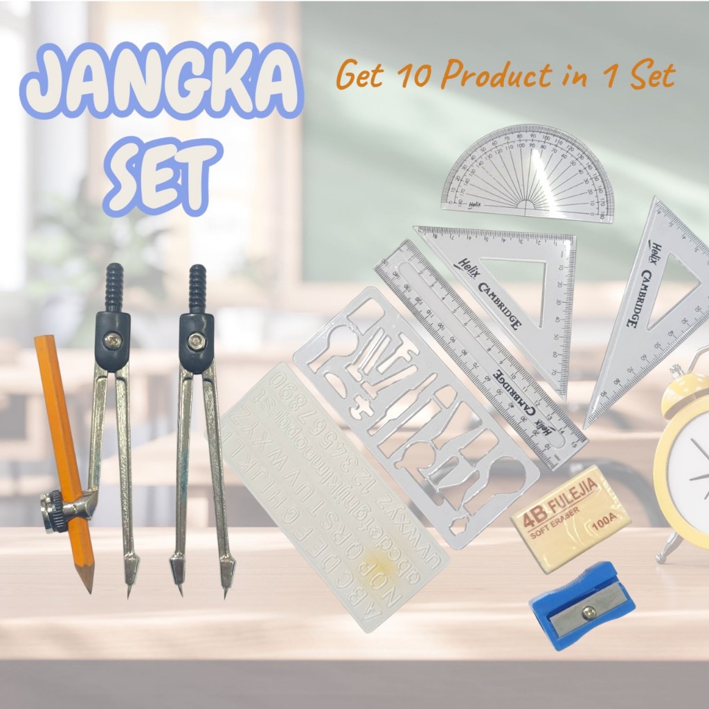 

Jangka Stainless Steel / Mathematic Set HELIX / Geometry Sets HELIX / Jangka Besi / Pembuat Lingkaran