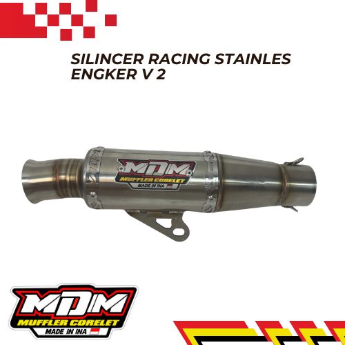MDM RACING MUFFLER Silincer Racing Engker V2 Stainless MDM Racing Corelet