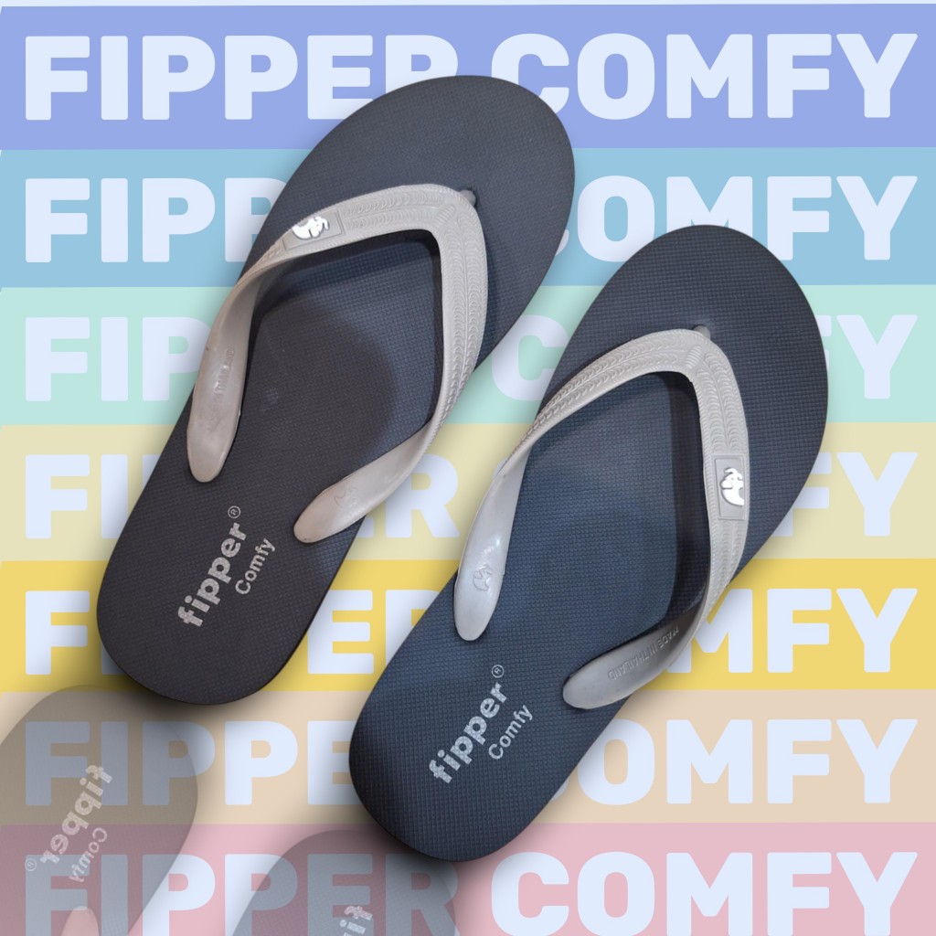 FIPPER COMFY KHAKIS -sandal japit pria