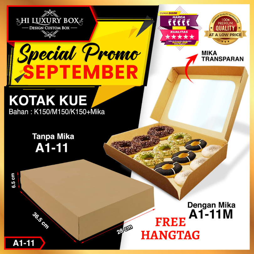 

Kotak Donat | Dus Donat | Box Donat Kraft Murah 36.5x28x6.5