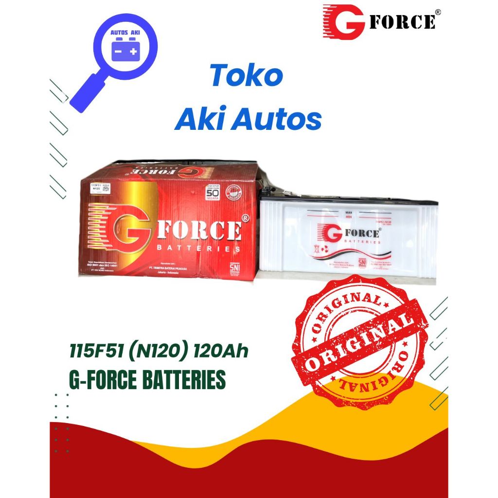 Aki G-Force Batteries 115F51 (N120) 12V / 120Ah