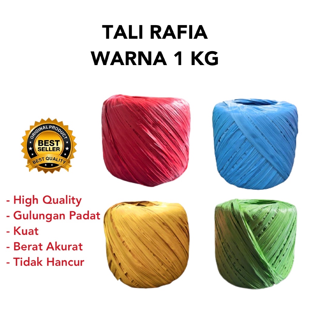 

Tali Rafia Warna 1kg | Tali Rafia Warna 1000g | Rafia Ukuran 1kg | Tali Rafia Warna High Quality