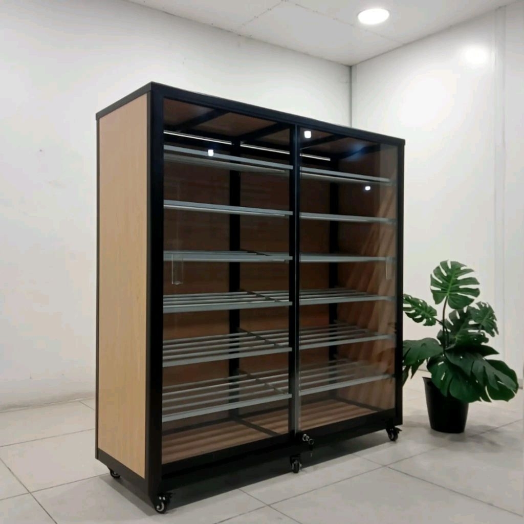 TC ALUMINIUM LS85 ACP 130X40X135 B LEMARI RAK SEPATU 7 SUSUN MUAT 42 PASANG SEPATU ALUMINUM TEBAL PI