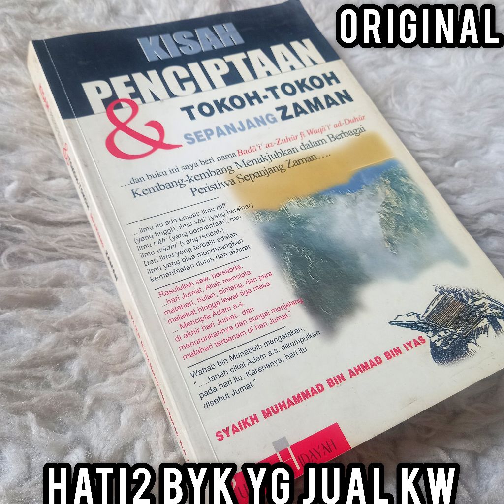ORI kisah penciptaan dan tokoh tokoh sepanjang zaman syaikh bin iyas pustaka hidayah sejarah peradab
