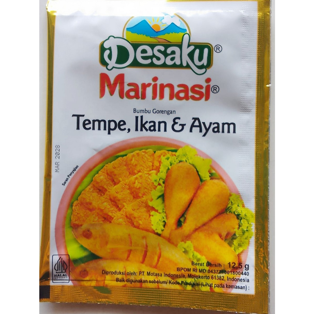 

Desaku MARINASI | Bumbu Gorengan Tempe, Ikan & Ayam - 12,5g