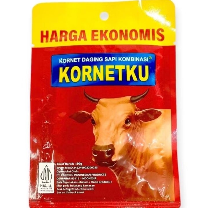 

Kornetku Daging Sapi 50g Ori / Mercon