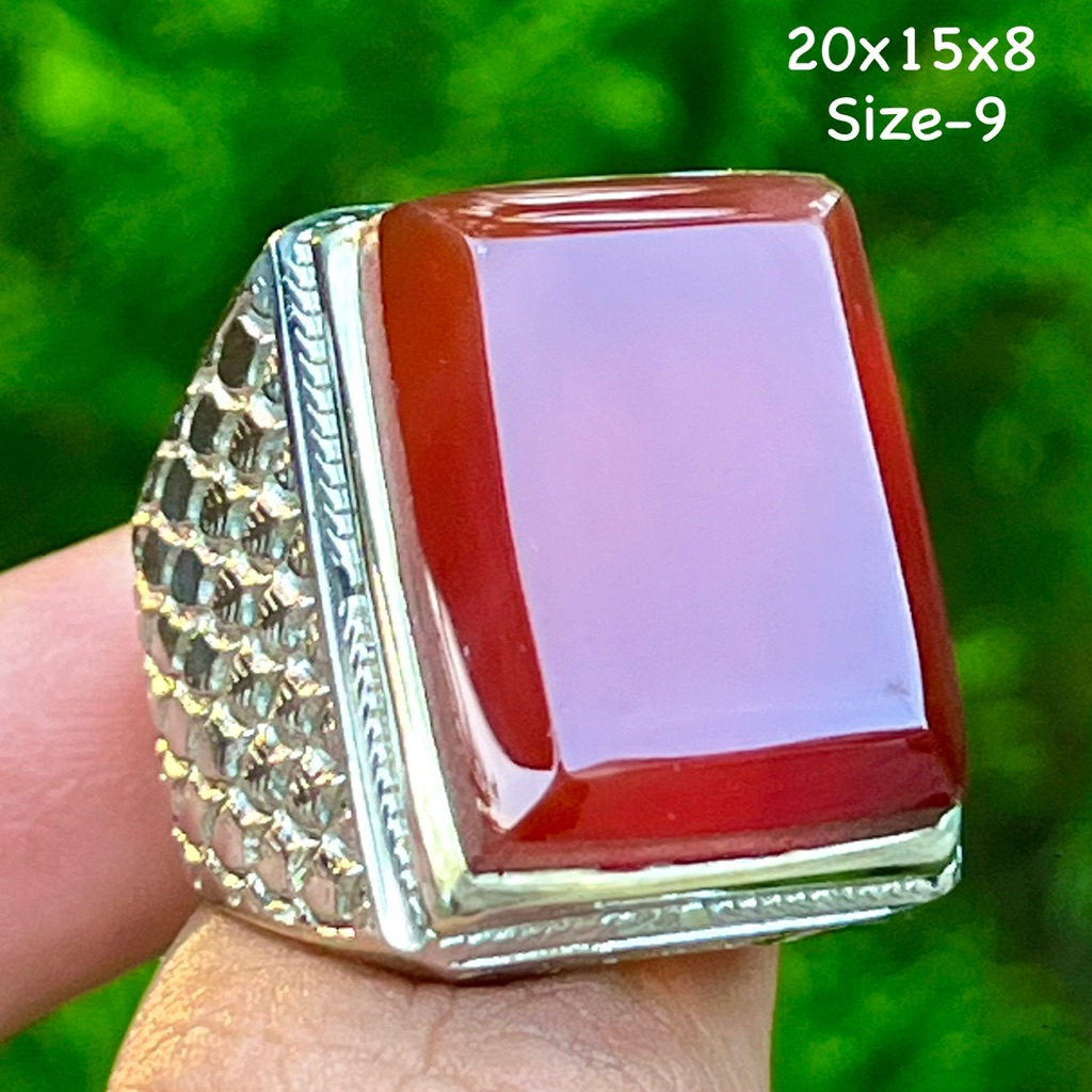 Cincin Batu Akik Natural Yaman Hati Ayam Kopiko (Asli Alam)