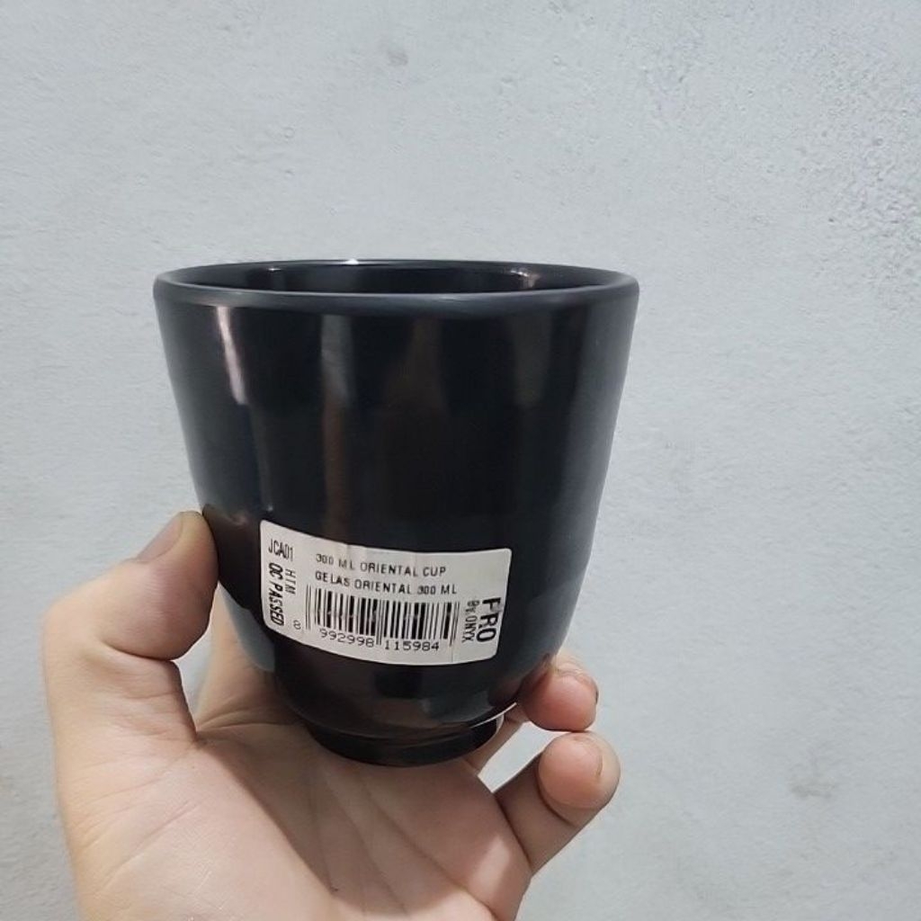 Gelas Hitam Melamin Onyx JCA01 gelas ocha