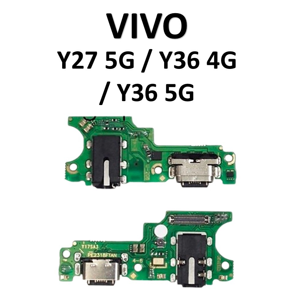 FLEXIBEL PAPAN CAS VIVO Y27 5G / Y36 4G / Y36 5G + CONNECTOR CHARGER + CONNECTOR HANDSFREE + MIC ORI