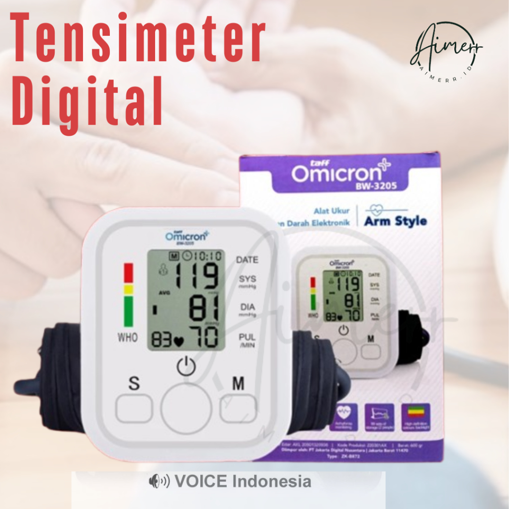 Tensimeter Digital Taff Omicron Alat/Tensi Digital