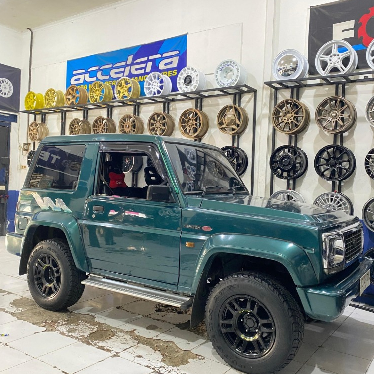 velg ring 16 model off road off road dan ban 235 70 r16 merek forceum at/z untuk mobil feroza