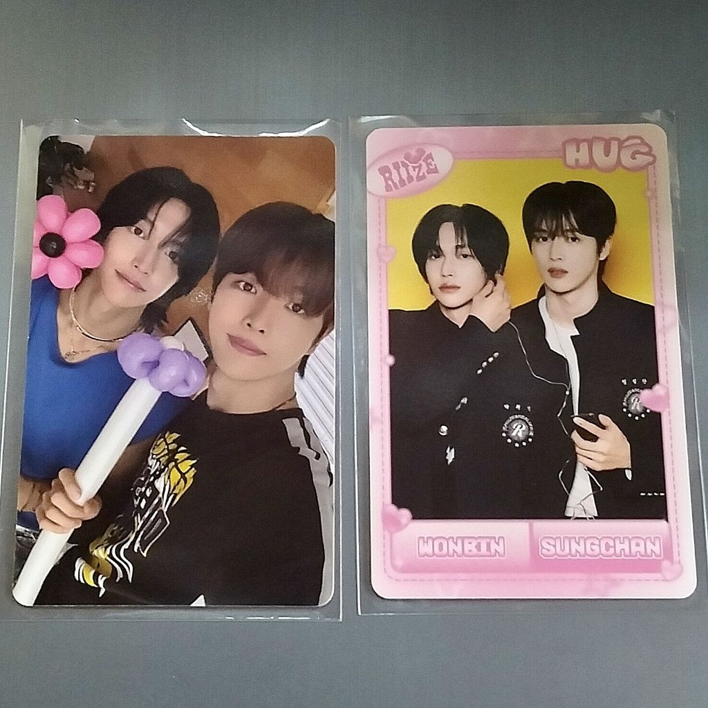 sunjeongz wonbin sungchan official photocard hug trading card riize Sohee shotaro riizing gag get a 