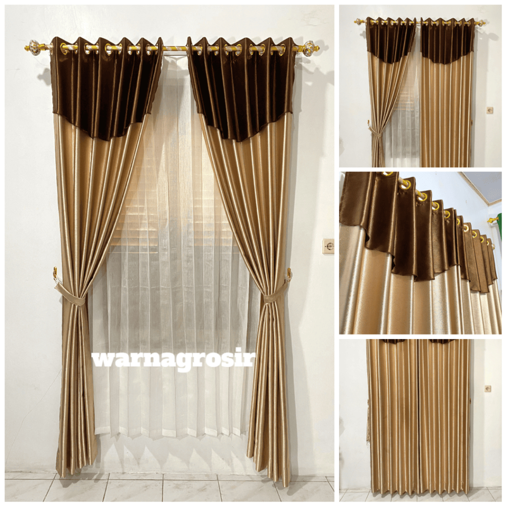 gorden jendela/gorden pintu/gorden blackout/gorden kombinasi poni mewah/ gorden murah/gorden steam u