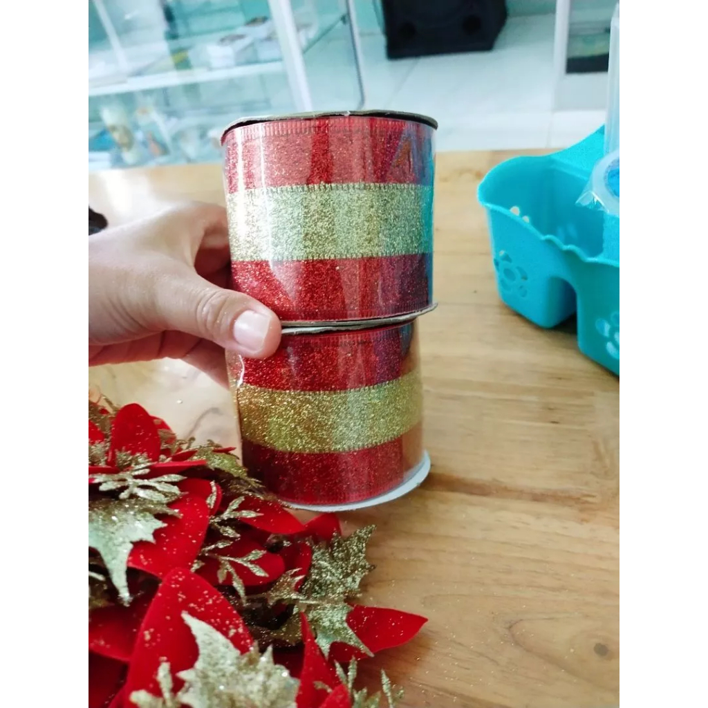 

PITA HIASAN HARI NATAL PITA GLITTER CANTIK