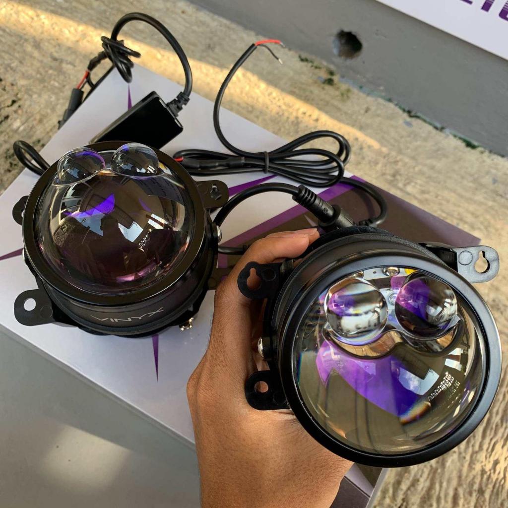 Foglamp Projector Vinyx Q4 Laser LED BiLED Lampu Kabut Mobil 3 Inch