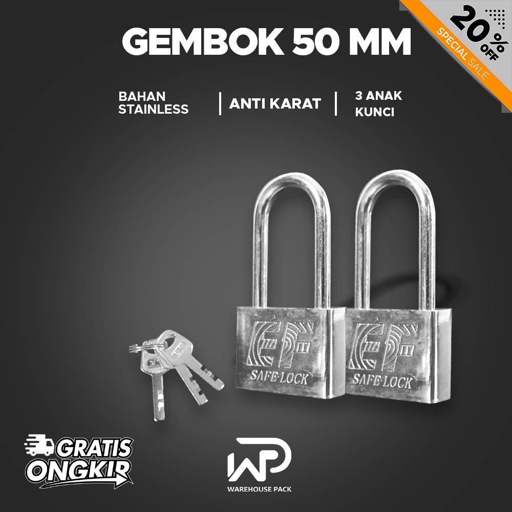 Gembok 50mm | Gembok Anti Maling | Gembok Pagar | Padlock