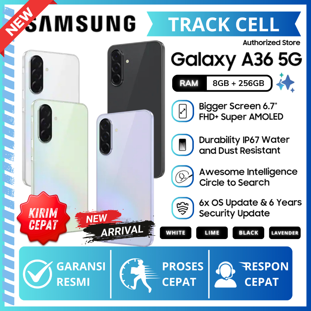Samsung Galaxy A36 5G RAM 8/256GB HP Samsung Terbaru 2025 ORIGINAL Garansi Resmi SEIN