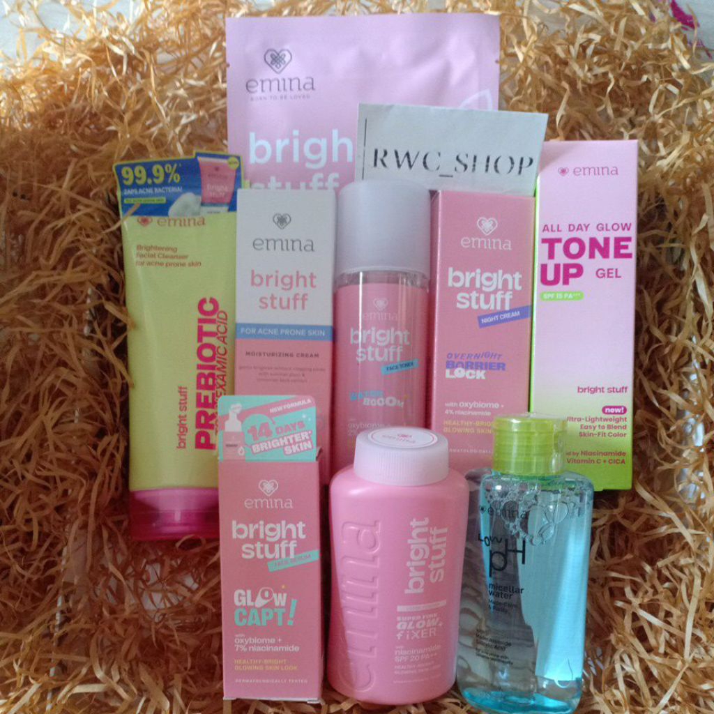Emina Bright Stuff Acne Prone Skin Paket Besar dan Kecil